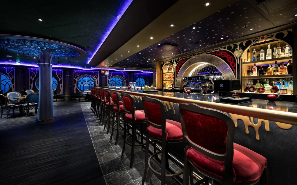 Spellbound themed bar and lounge aboard Disney Adventure