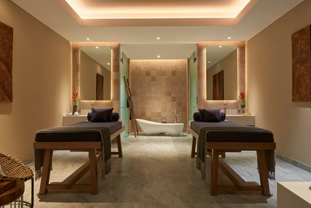 Couples treatment room at The Spa, Renaissance Bali Uluwatu Resort & Spa