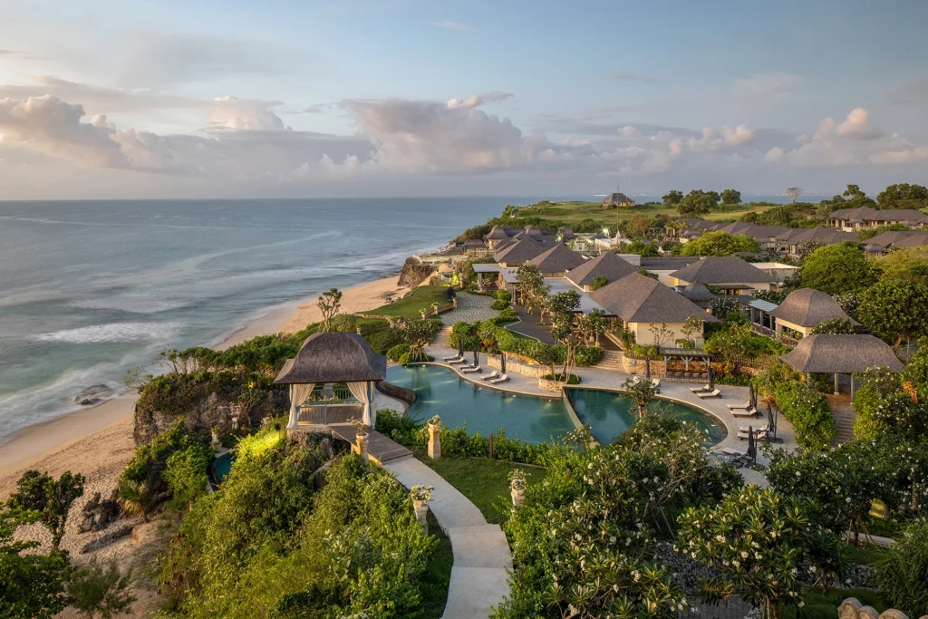 Oceanfront resort view of Jumeirah Bali in Uluwatu