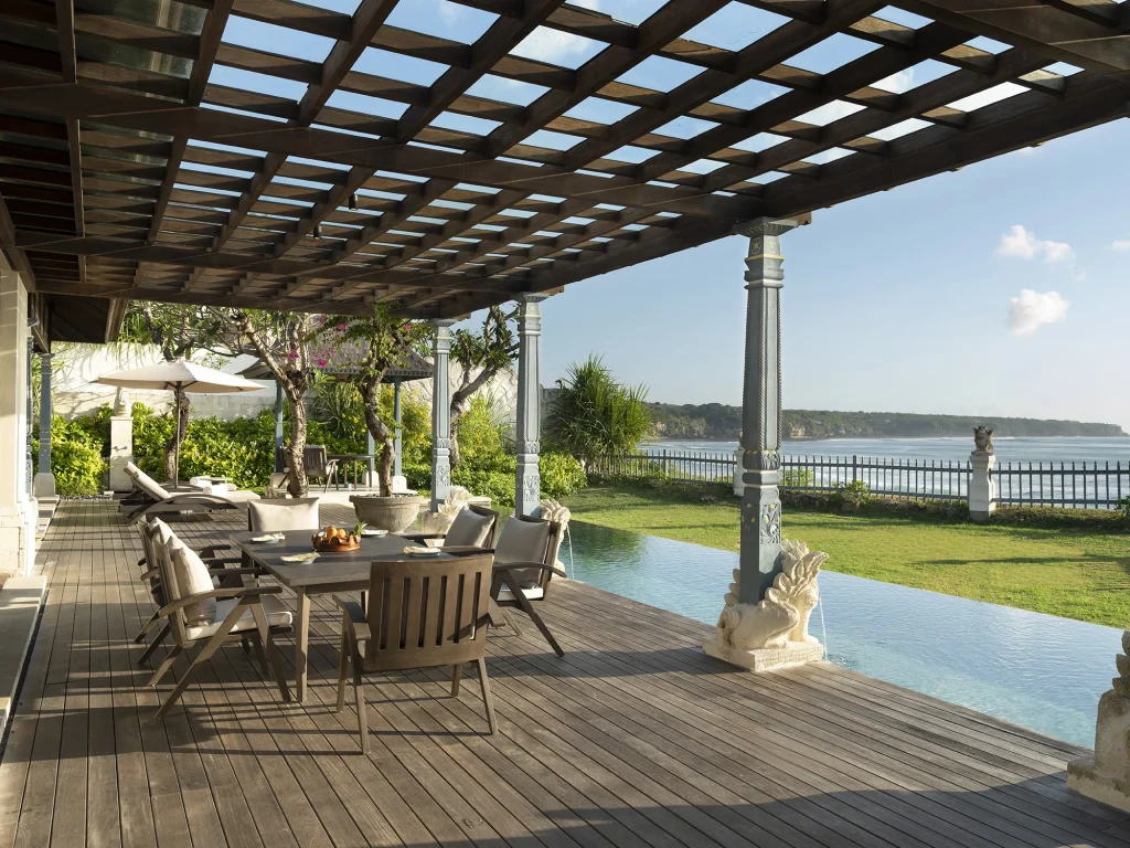 Two Bedroom Ocean Villa private pool and outdoor terrace at Jumeirah Bali